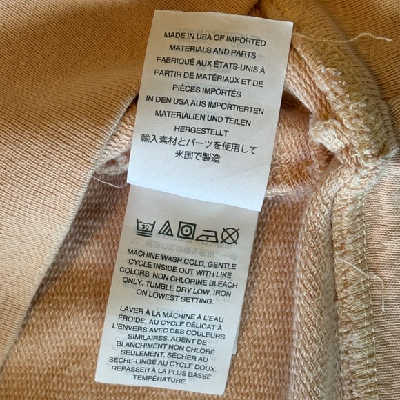 J.‎ Crew Beach Bum Sweatshirt Pullover Crewneck Cotton Size M Peach - Picture 6 of 8